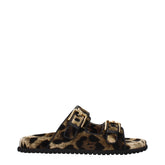 Dolce & Gabbana Beige Velvet Slippers