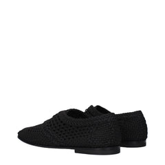 Dolce & Gabbana Black Fabric Oxfords And Derbies