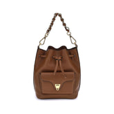 Coccinelle Brown Calf Leather Bos Taurus Backet Bag