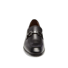 Salvatore Ferragamo Black Calfskin Slip-On Loafers