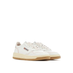 Autry White Goatskin Low Top Sneakers