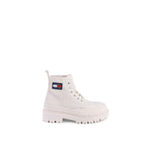 Bottes Tommy Hilfiger beiges en coton recyclé à lacets