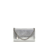 Borsa a Spalla in Poliestere Argentato Stella McCartney