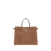 Valentino Garavani Brown Calf Leather Bos Taurus Shoulder Bag