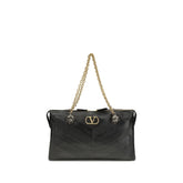 Valentino Garavani Black Lamb Leather Shoulder Bag