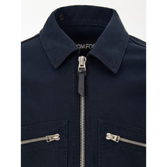 Tom Ford Blue Cotton Shell Jacket