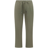 K-WAY Green Cotton Men Trouser