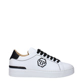 Scarpe da ginnastica basse in pelle bianca Philipp Plein