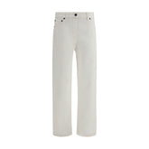 The Row White Cotton Straight-Leg Jeans