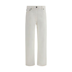 The Row White Cotton Straight-Leg Jeans