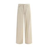 Haikure Beige Cotton Casual Pants