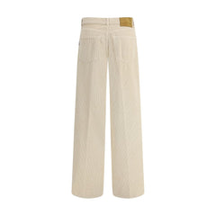 Haikure Beige Cotton Casual Pants
