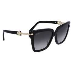 Ferragamo Black Acetate Sunglasses