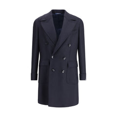 Gi Capri Blue Fleece Wool Coat
