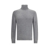 Aragona Cashmere Gray Merino Wool Turtleneck