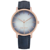 Nine West Blue Leather Dress Watch