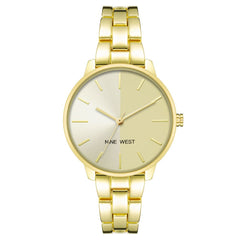 Nine West Gold Metal Dress Watch