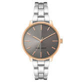 Nine West Gray Metal Dress Watch