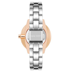 Nine West Gray Metal Dress Watch