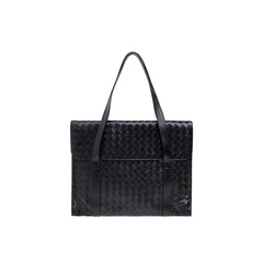 Bottega Veneta Black Leather Briefcase