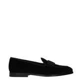 Dolce & Gabbana Black Velvet Slip-On Loafers