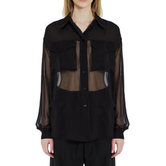 Saint Laurent Black Silk Dress Shirt