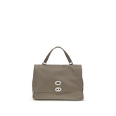 Zanellato Gray Calf Leather Bos Taurus Shoulder Bag