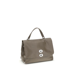 Zanellato Gray Calf Leather Bos Taurus Shoulder Bag