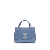 Zanellato Blue Calf Leather Bos Taurus Shoulder Bag