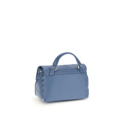 Zanellato Blue Calf Leather Bos Taurus Shoulder Bag