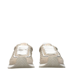 Dolce & Gabbana Beige Fabric Low Top Sneakers