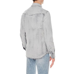 Camisa de Algodón Gris Dolce & Gabbana