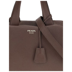 Prada Brown Calf Leather Bos Taurus Handbag