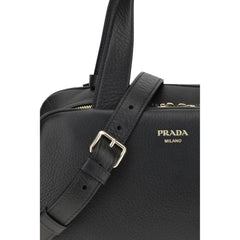 Prada Black Calf Leather Bos Taurus Handbag