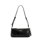 Prada Black Calf Leather Bos Taurus Shoulder Bag