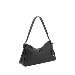 Prada Black Calf Leather Bos Taurus Shoulder Bag