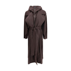 Cappotto Lungo in Poliammide Marrone Max Mara