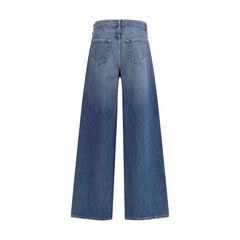 L'Agence Jeans aus Baumwolle in Relaxed Fit, hellblau