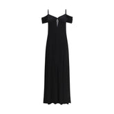 Saint Laurent Black Viscose Casual Dress