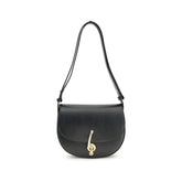 Burberry Black Calf Leather Bos Taurus Shoulder Bag