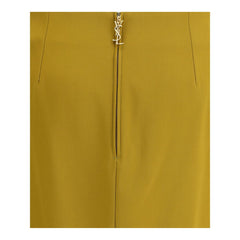 Saint Laurent Yellow Viscose Skirt