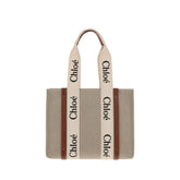 Chloé Beige Linen Handbag