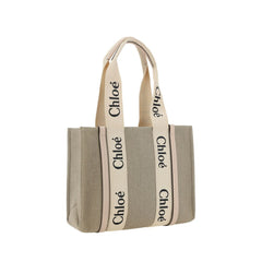 Chloé Beige Linen Handbag