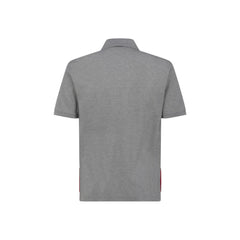 Camisa Polo de Algodón Gris Thom Browne