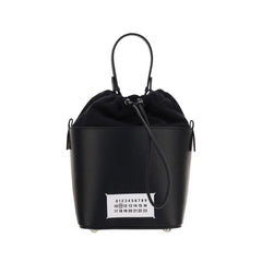 Margiela Schwarze Schultertasche aus Kalbsleder Bos Taurus
