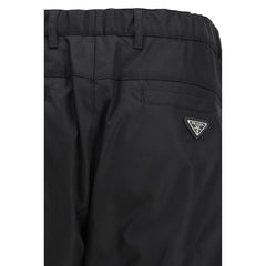 Pantaloni Casual in Poliammide Riciclato Neri Prada
