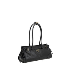Prada Black Calf Leather Bos Taurus Shoulder Bag