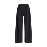 The Row Black Fleece Wool Casual Pants