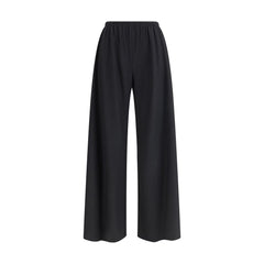 The Row Black Fleece Wool Casual Pants