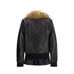 Sacai Black Leather Jacket - 3